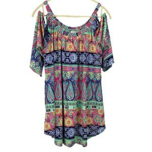 NEW! Cold shoulder elbow bell sleeve tunic top - SZ L
